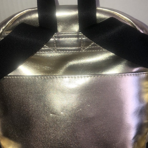 Pink Gold Metallic Bookbag Purse - Picture 13 of 14